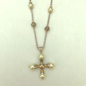 Beautiful pearl necklace and stainless steel